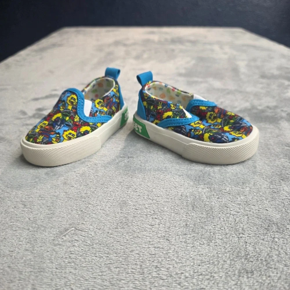 Toddler Sesame Street Print Slip On Shoes Size‎ 3 -Big Bird
