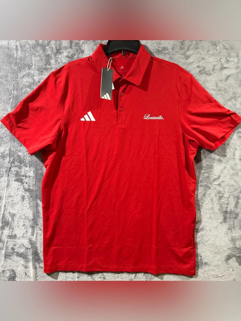 Adidas Louisville Cardinals Ultimate365 Polo Shirt [JV7062] Men’s Size Large NEW