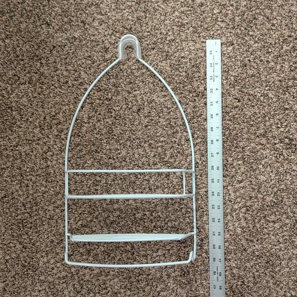 Unbranded Shower Caddy Unisex OS White‎ Metal Wire 2-Tier Hanging Organizer