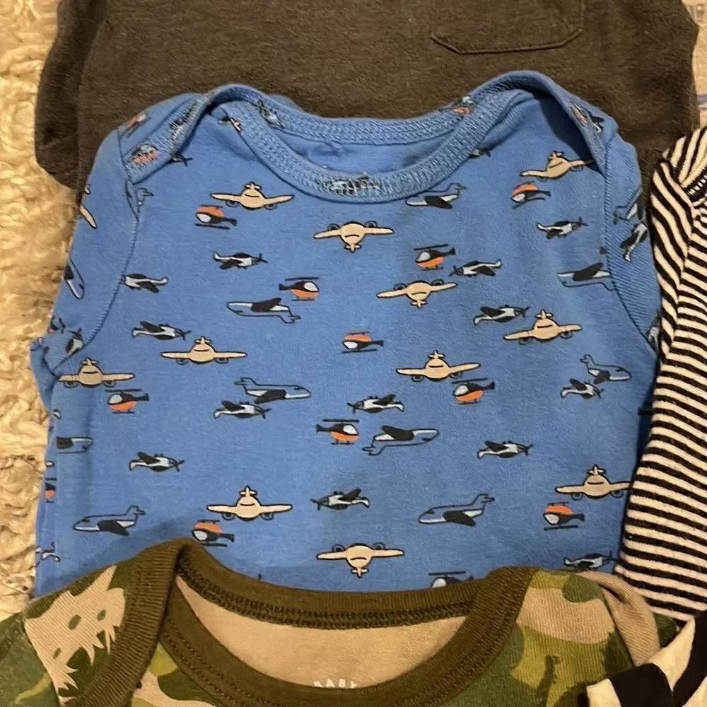 Bundle of ten Long Sleeve Onesies 6-12 months