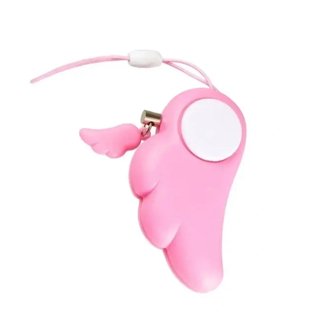 Pink Wing 90Db Self Defense Alarm For KeyChain/ Bag Charm