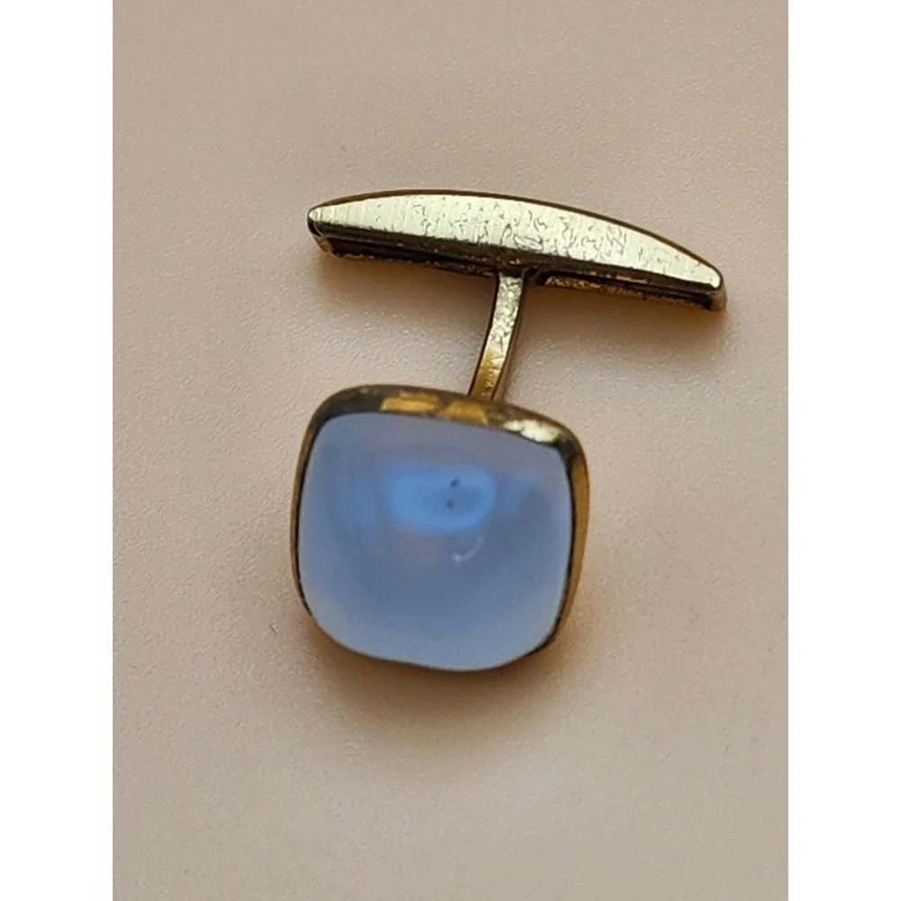 75 Yr Old Vtg Translucent Bakelite Gold Tone Men's Angled Cufflinks FREE $HIP!!