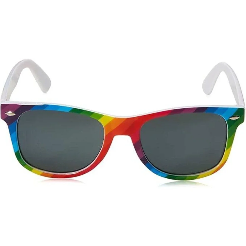NEW Rainbow Stripe‎ Wayfarer Style Sunglasses UV Protection