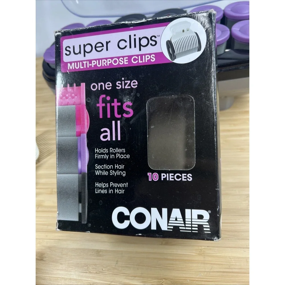 Conair CHV14JXRW Hot Rollers Set 14 Heated Curlers w/ 6 Clips Wax Core‎