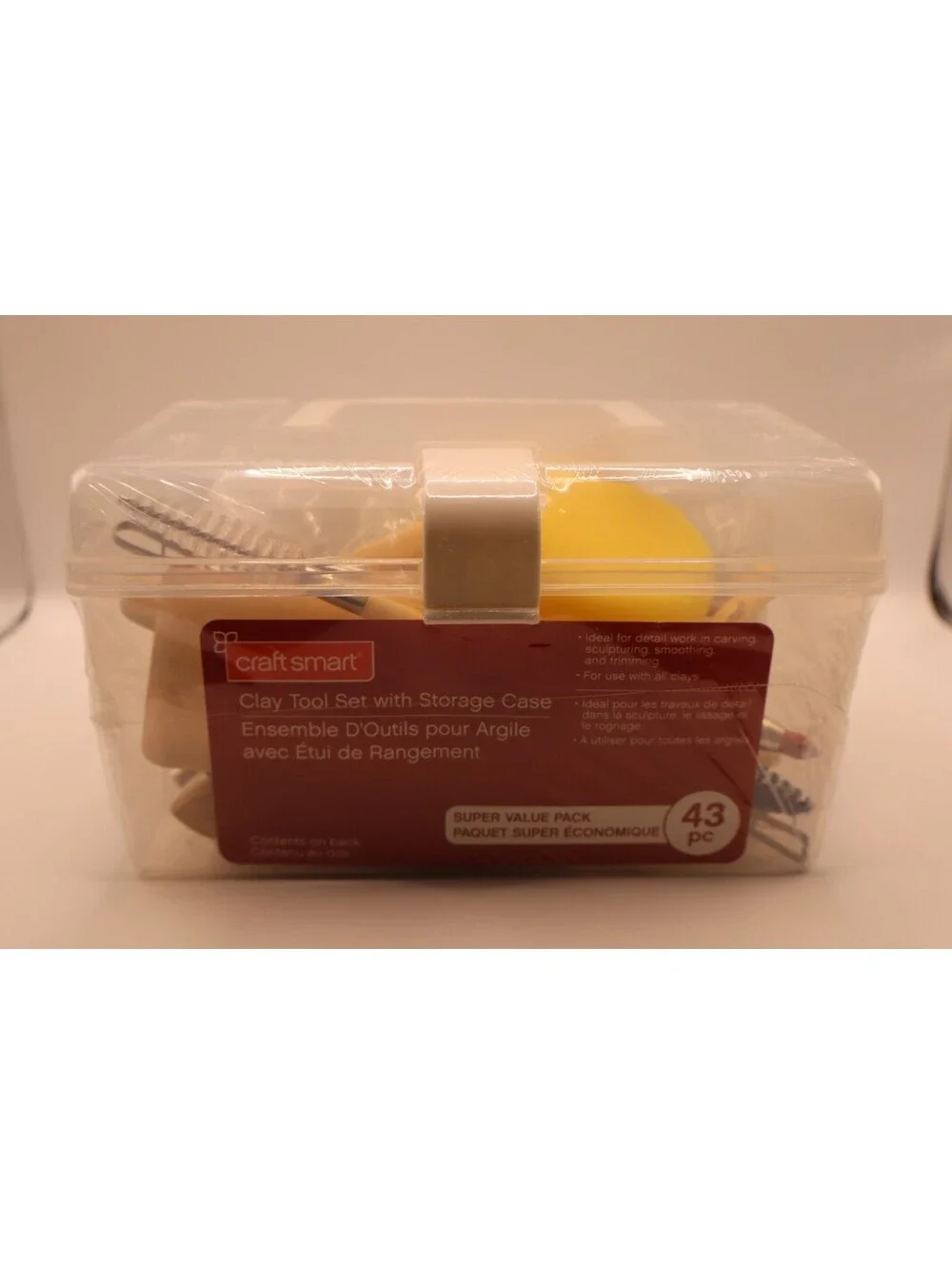 Craft Smart Clay Tool Set with Storage Case, 43-Piece Potery