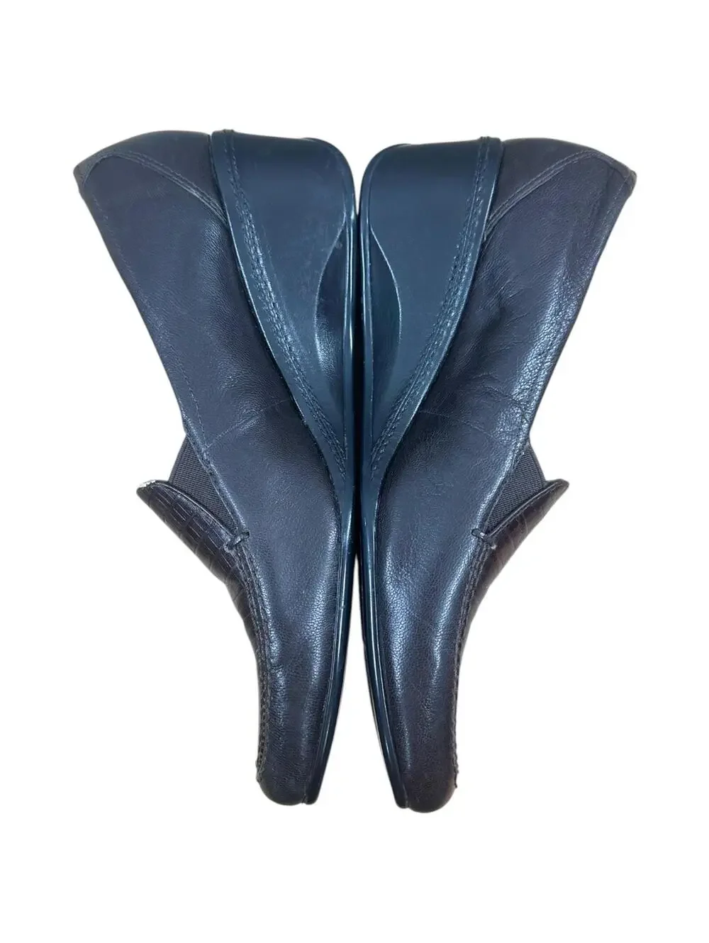 Liz Claiborne Croc Embossed‎ Wedge Loafers