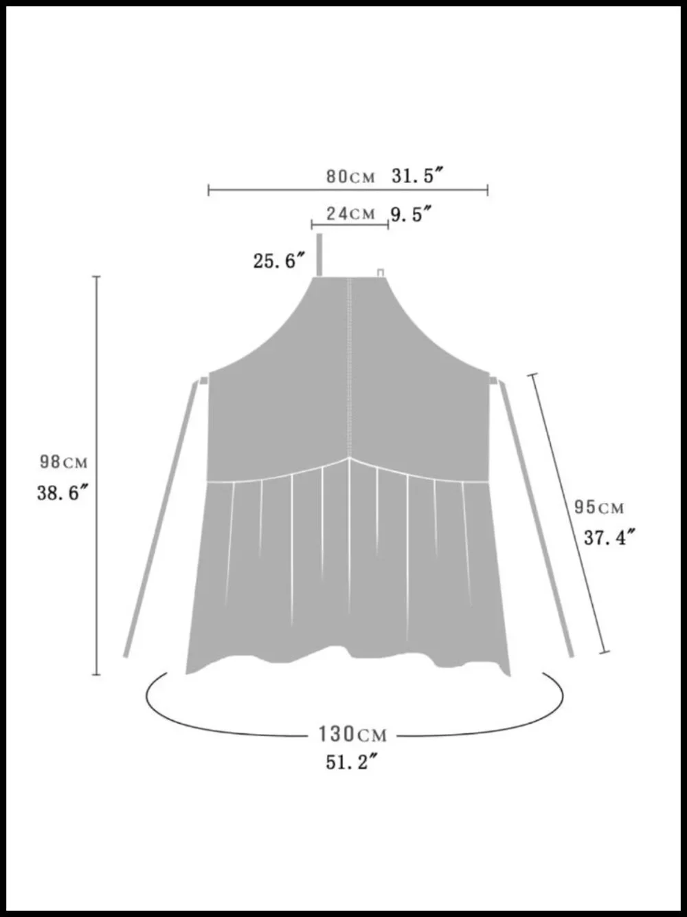 Fishtail Cotton Linen Kitchen Apron Adjustable Belt Long Slim Apron