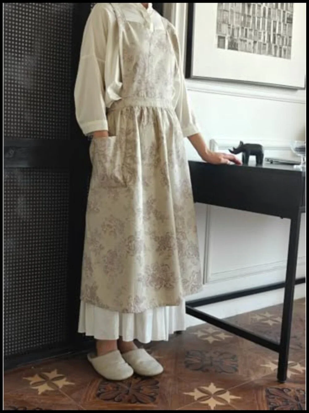 Cotton Garden Apron with Pocket Adjustable Kitchen Baking
