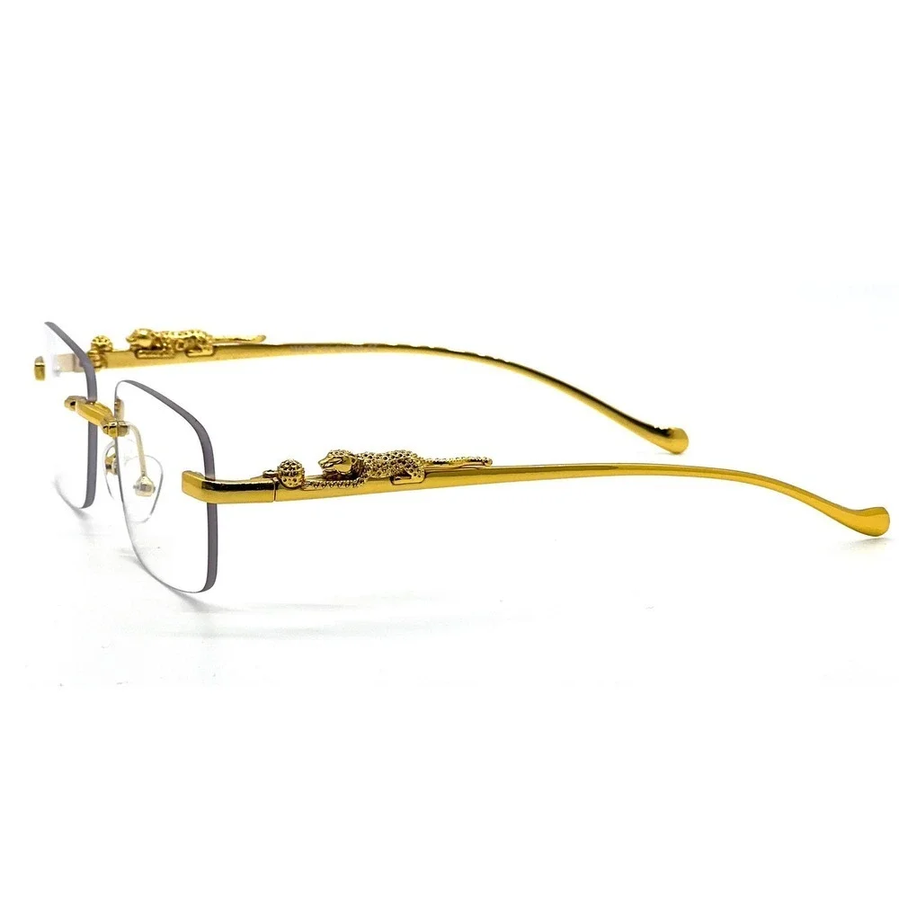 Clear Lens Eye Glasses Frameless Rectangular‎ Street Casual Style Sophisticated