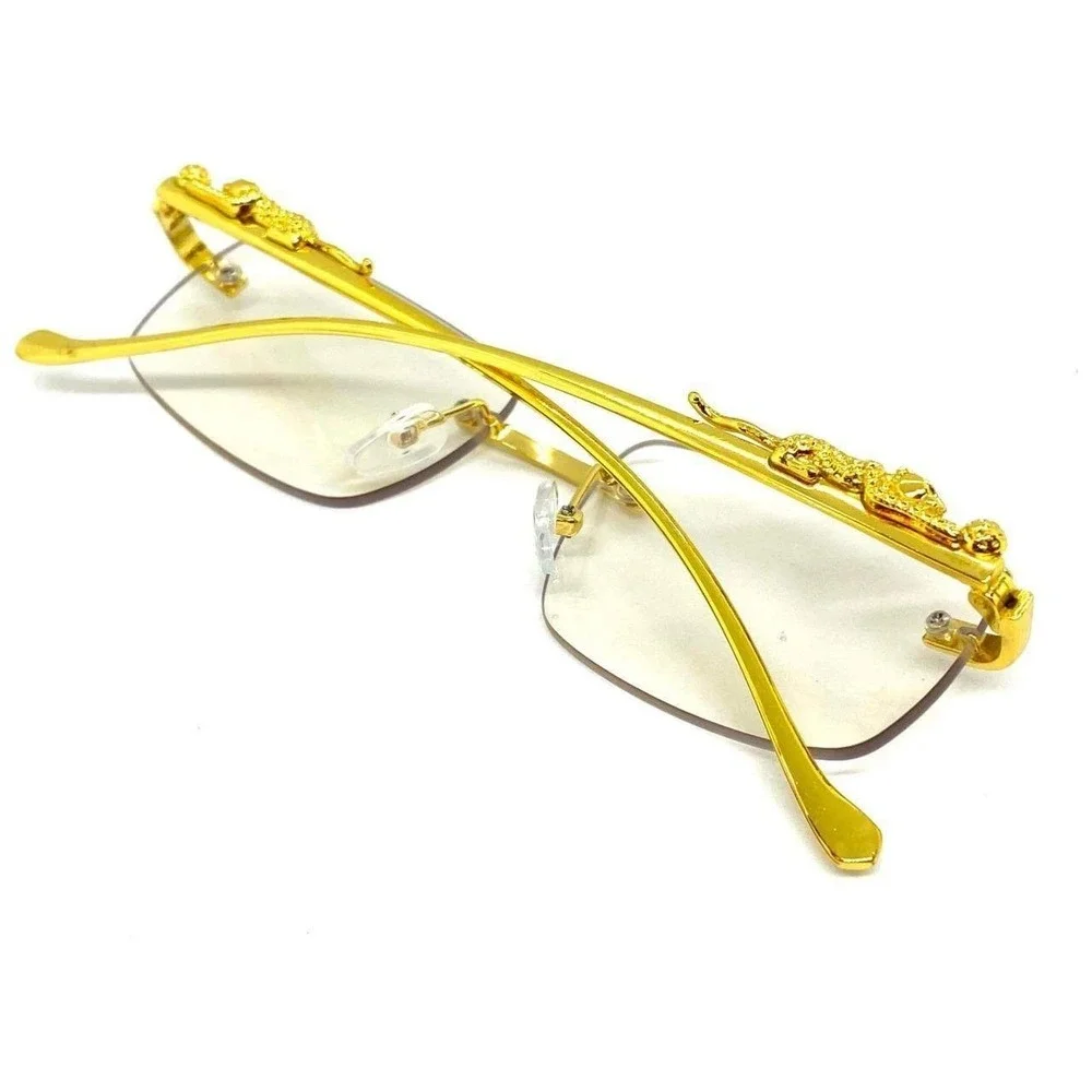 Clear Lens Eye Glasses Frameless Rectangular‎ Street Casual Style Sophisticated
