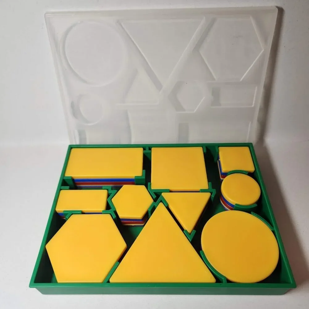 Edx Education Deluxe Attribute Blocks Manipulative Assorted Colors Set of 60 Ct