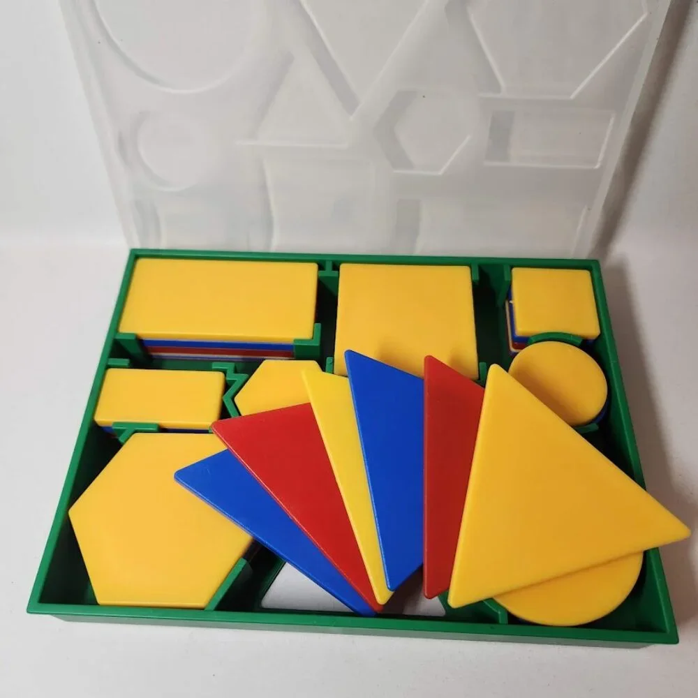 Edx Education Deluxe Attribute Blocks Manipulative Assorted Colors Set of 60 Ct