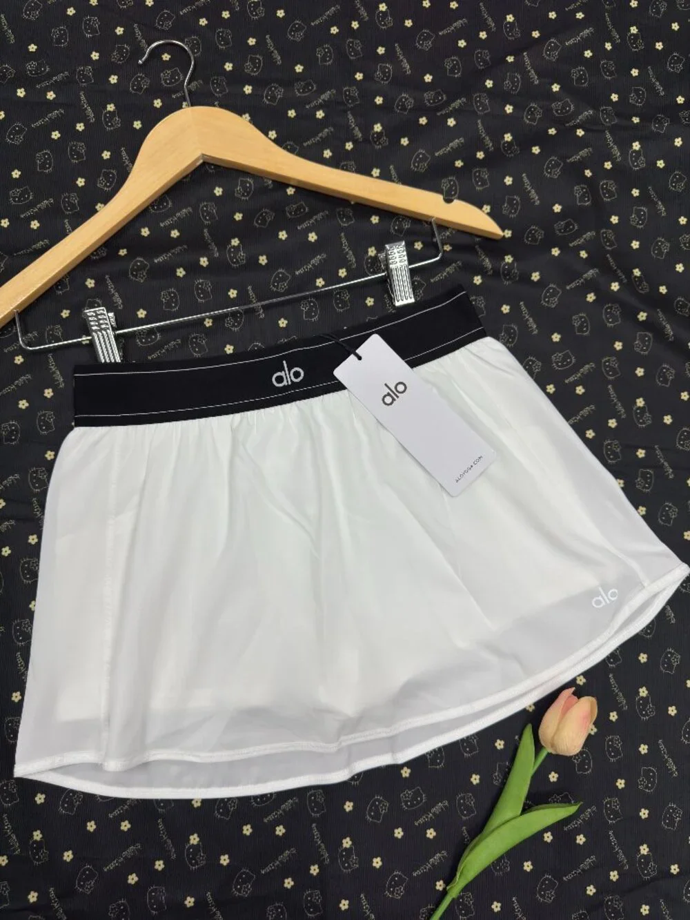 NWT☁️Alo Yoga Match Point Tennis Skirt White