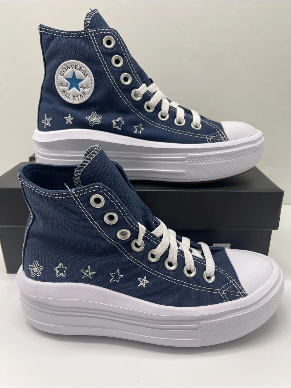 Converse WMNS CTAS MOVE HI NAVY/NAVY/WHITE A15571C Platform Sneakers