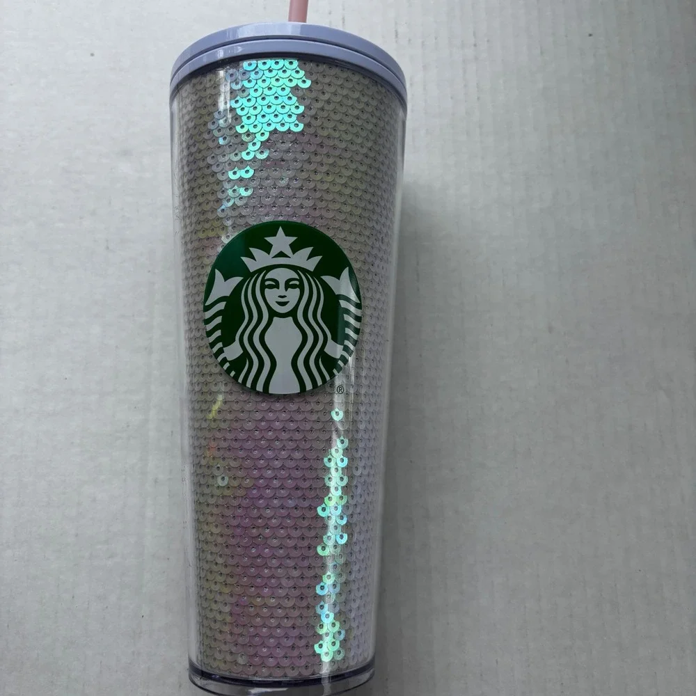 Starbucks 24oz Studded Tumbler‎ Iridescent Pearl Cold Cup Reusable 2020s New