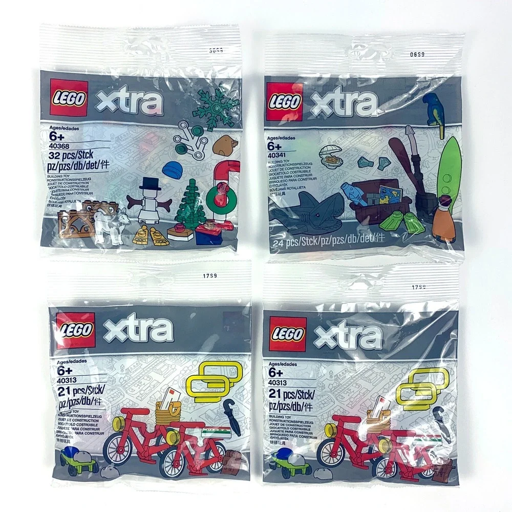 LEGO xtra 40313 x 2 Bike Pizza 40341 Shark Parrot‎ 40368 Husky Snow Shoes Tree