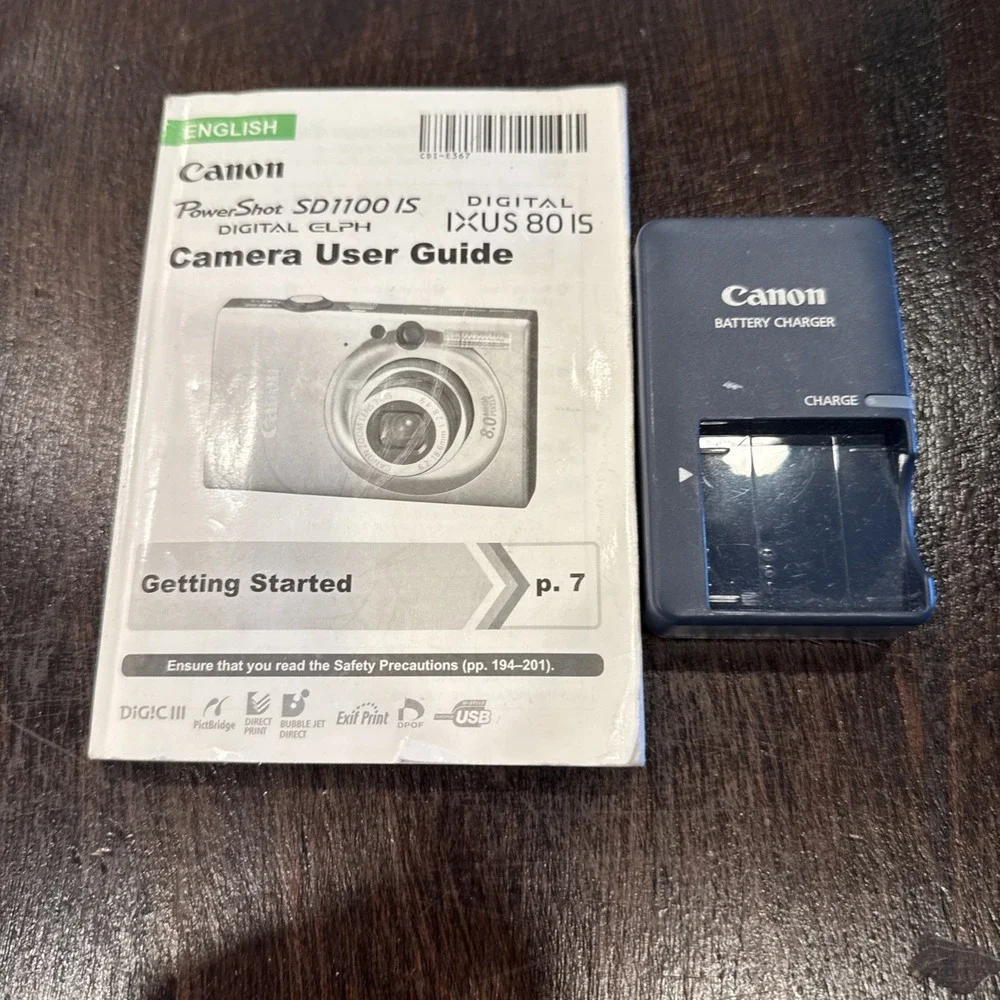 canon cb-2lv battery charger with Power‎ Shot SD 1100IS Camera User Guide
