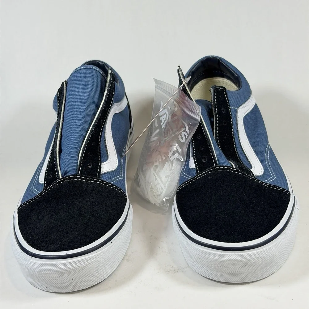 Vans Old Skool Womens-10‎ Mens-8.5 Navy White' Classic Skate Shoes / VN000D3HNVY