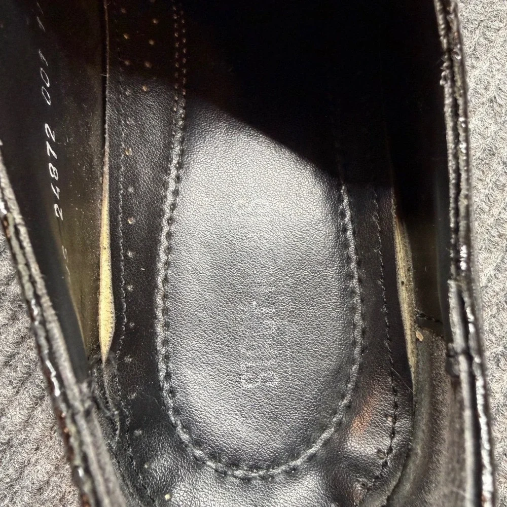 Stacy‎ Adams Croc Lizard Embossed Dress Shoes Mens 11.5 Black Leather Oxford