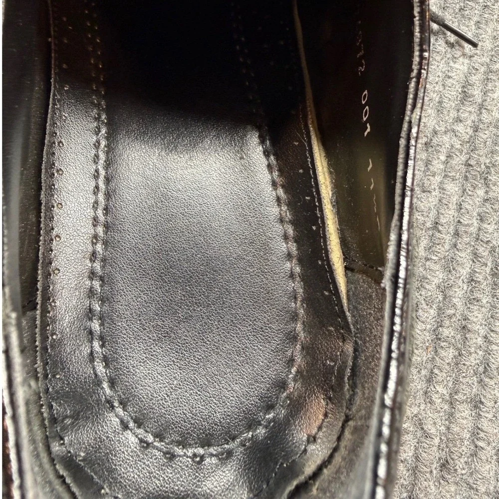 Stacy‎ Adams Croc Lizard Embossed Dress Shoes Mens 11.5 Black Leather Oxford