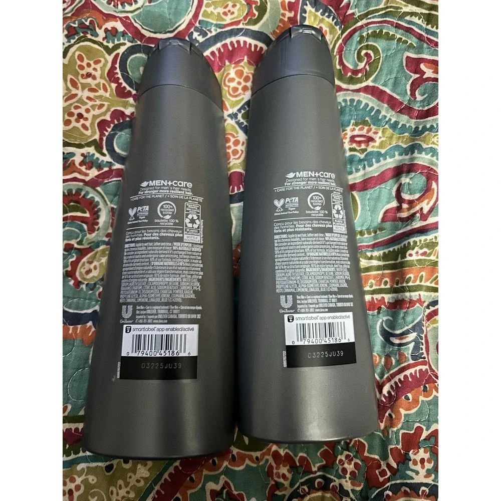 Dove Men Care Charcoal Grey Shampoo!‎ New! Set of Two