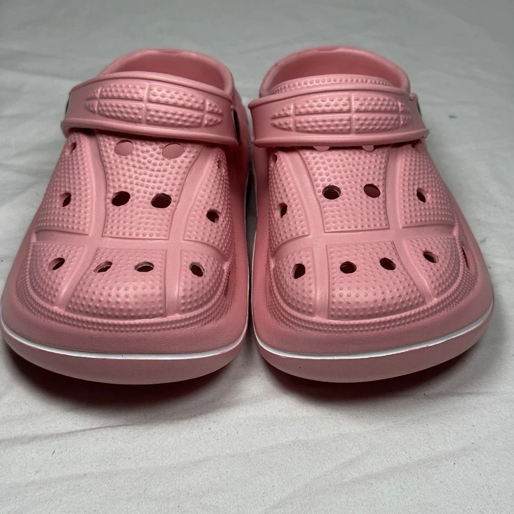 Kids Pink Clogs Size 8 Toddler Slip‎ On Sandals Charms Lightweight Shoes