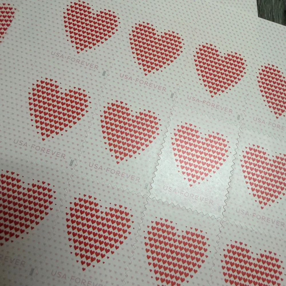 USPS Forever Love Stamps 2020 2021 Heart Sheets and Philatelic Catalog Set