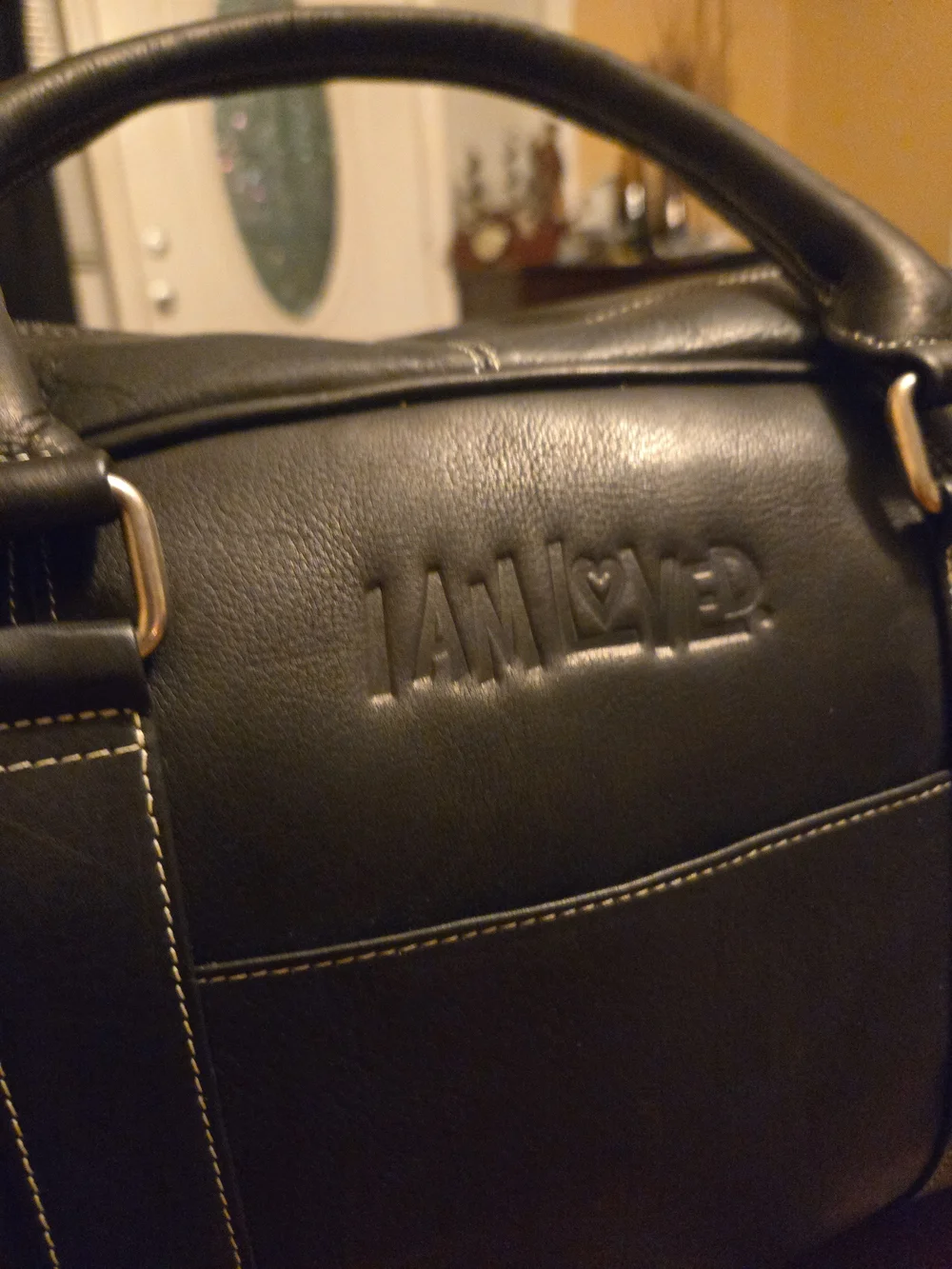 Latico Cabin Leather Duffel Bag Black 21” Weekender NWT No Shoulder Strap