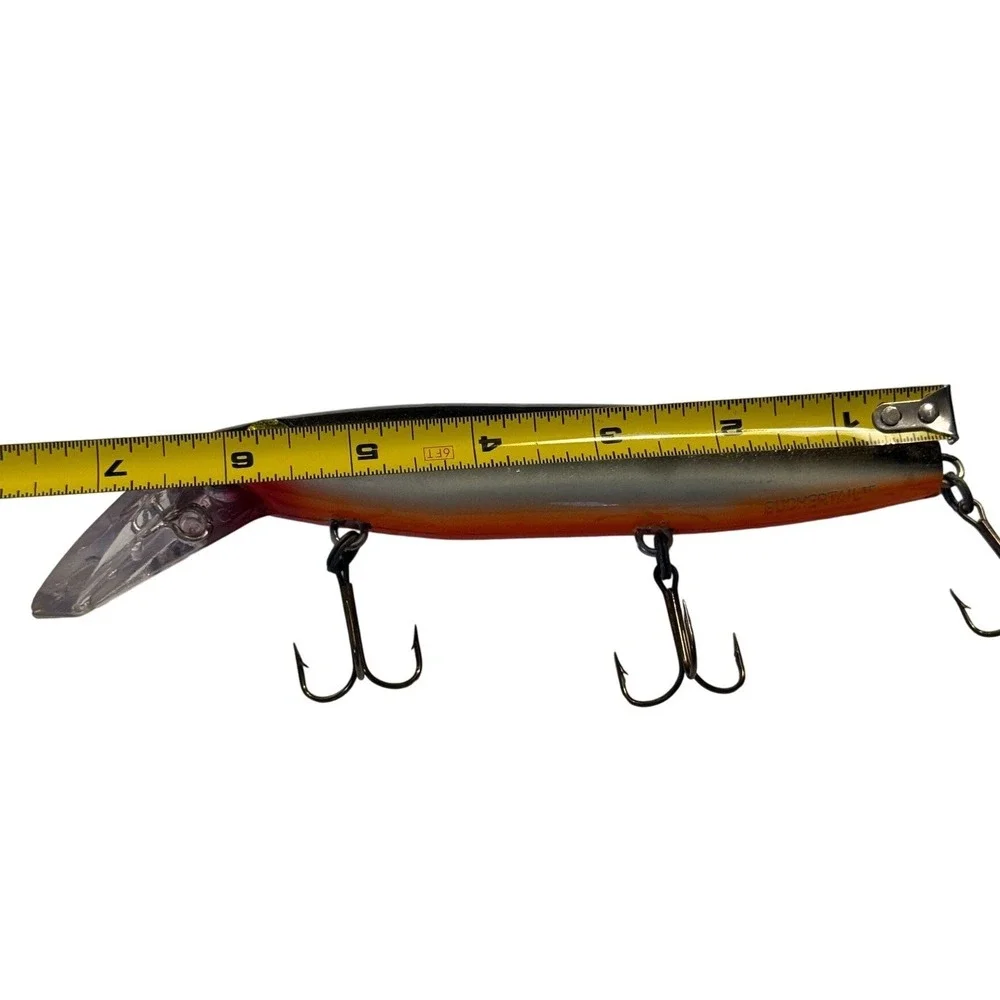Joe Bucher Depth Raider Crankbait Musky Pike Lure Black Gold Orange 6 inch