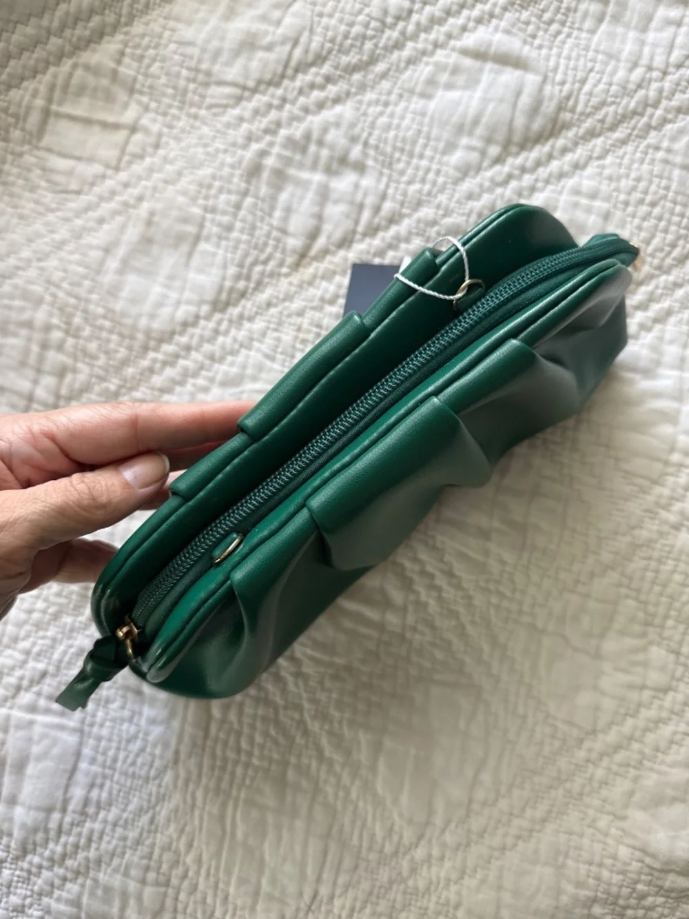 Dark green clutch purse bag handbag NWT