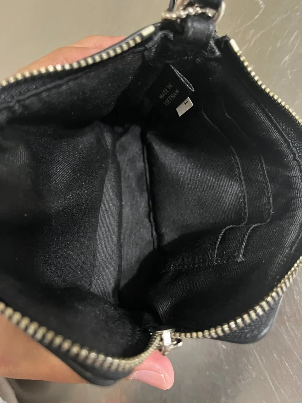 COACH Pebbled Leather Signature Logo L-Zip Wristlet
