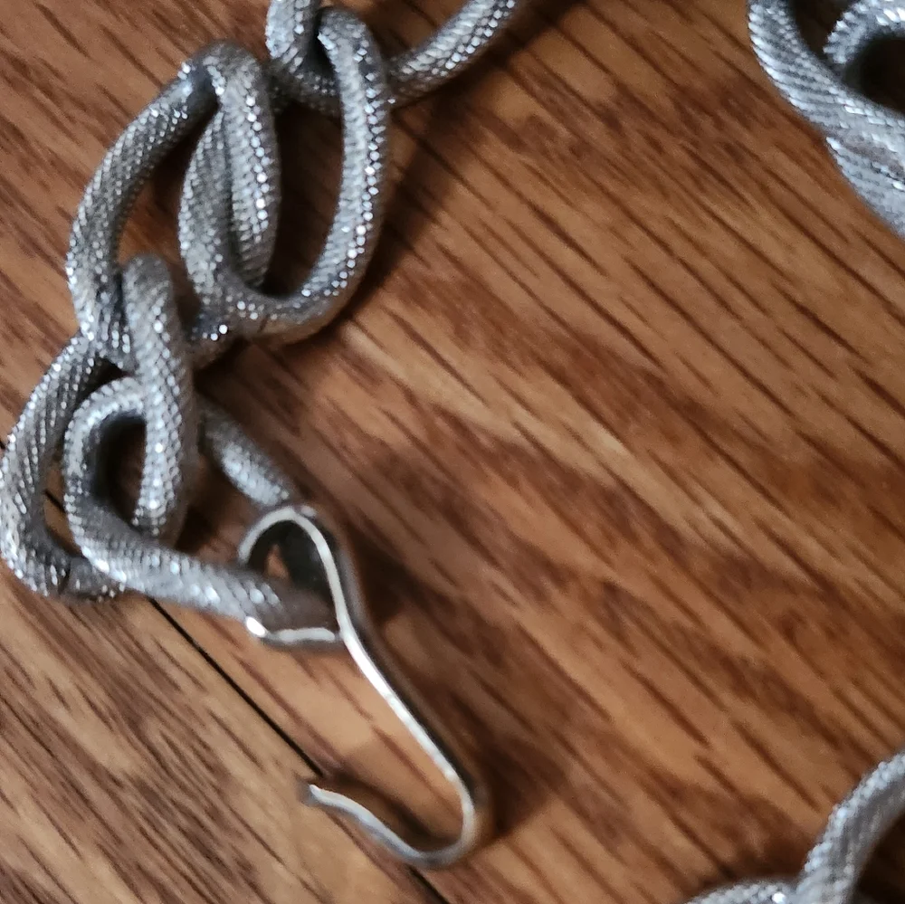 Belt or Necklace Silver Tone Metal Chain