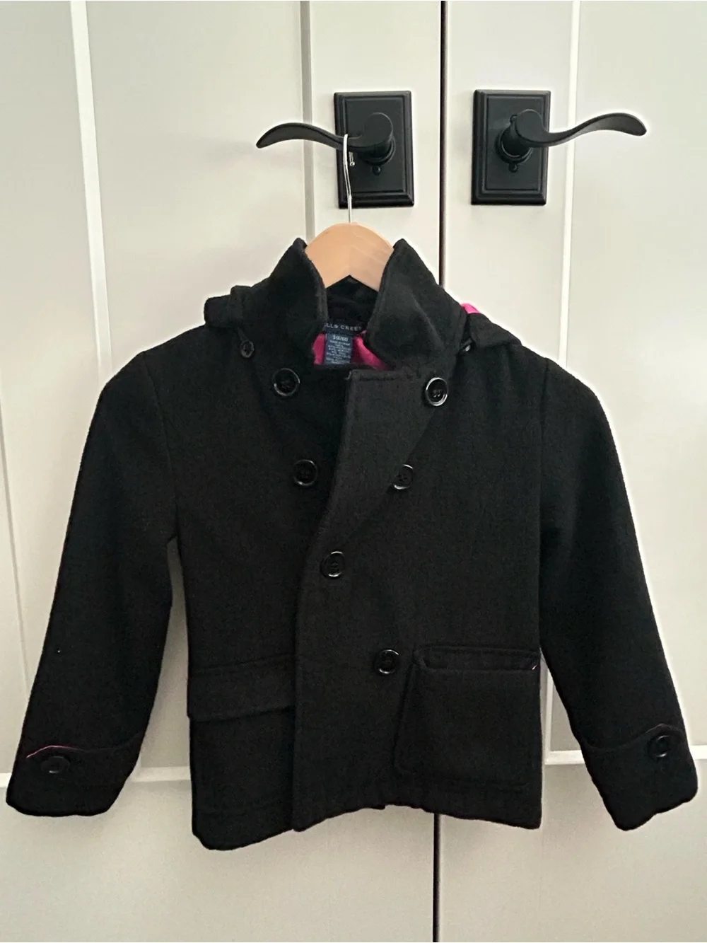 Black Kids Peacoat Jacket - Falls Creek