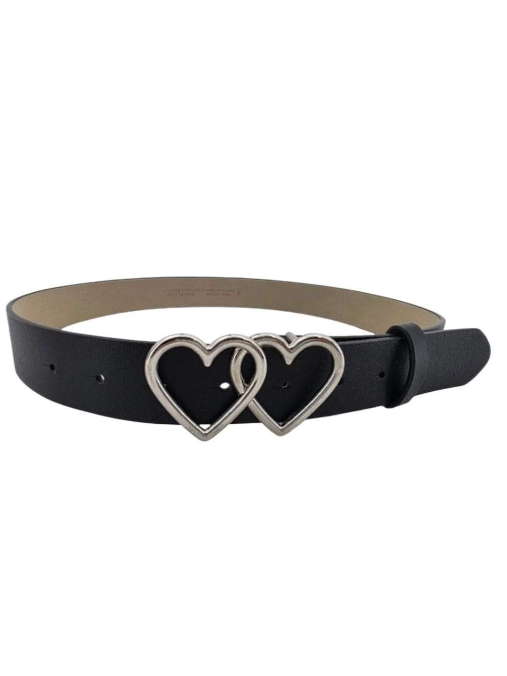 Black Hearts Belt Women's Size Medium 38