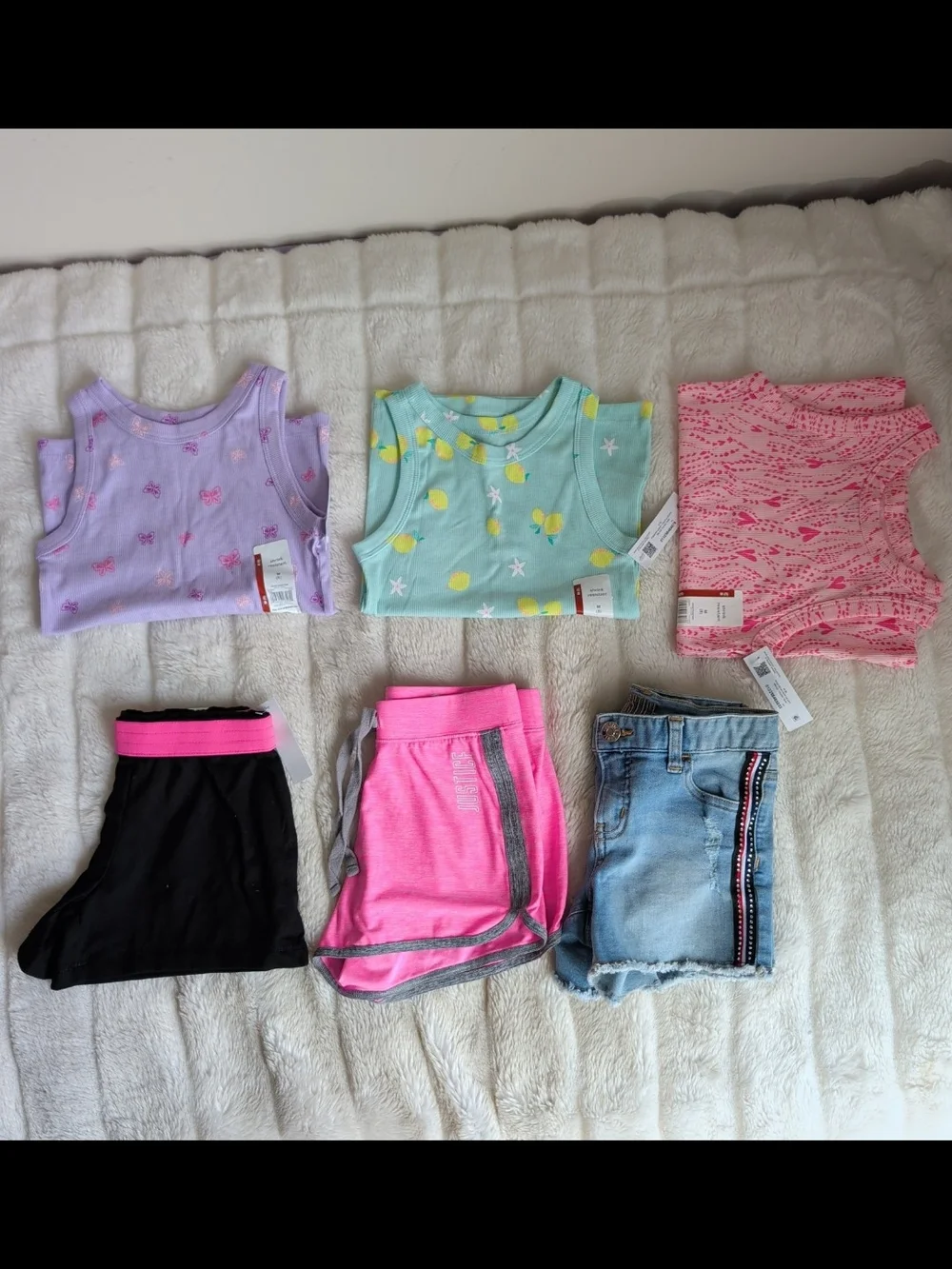 Girls' Justice/Wonder Nation Shorts/Tank Top Bundle Sz 8/10