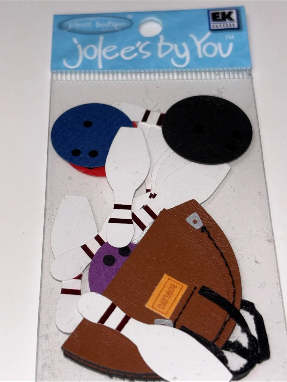 JOLEES BY YOU Bowling Embellishments Bowling pins ball and bowling bag die cuts