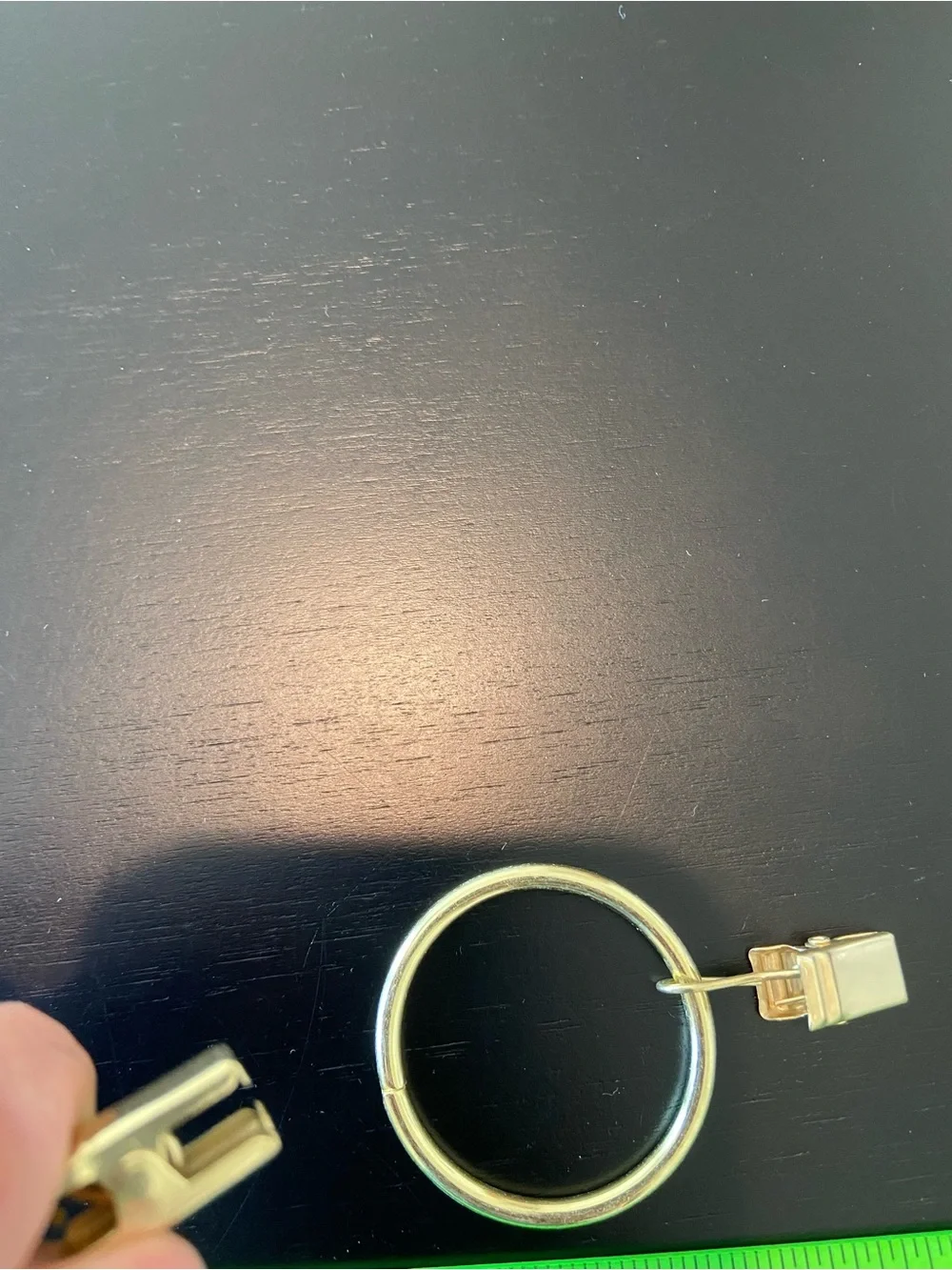 100 gold drapery curtain rings with clips 1.5
