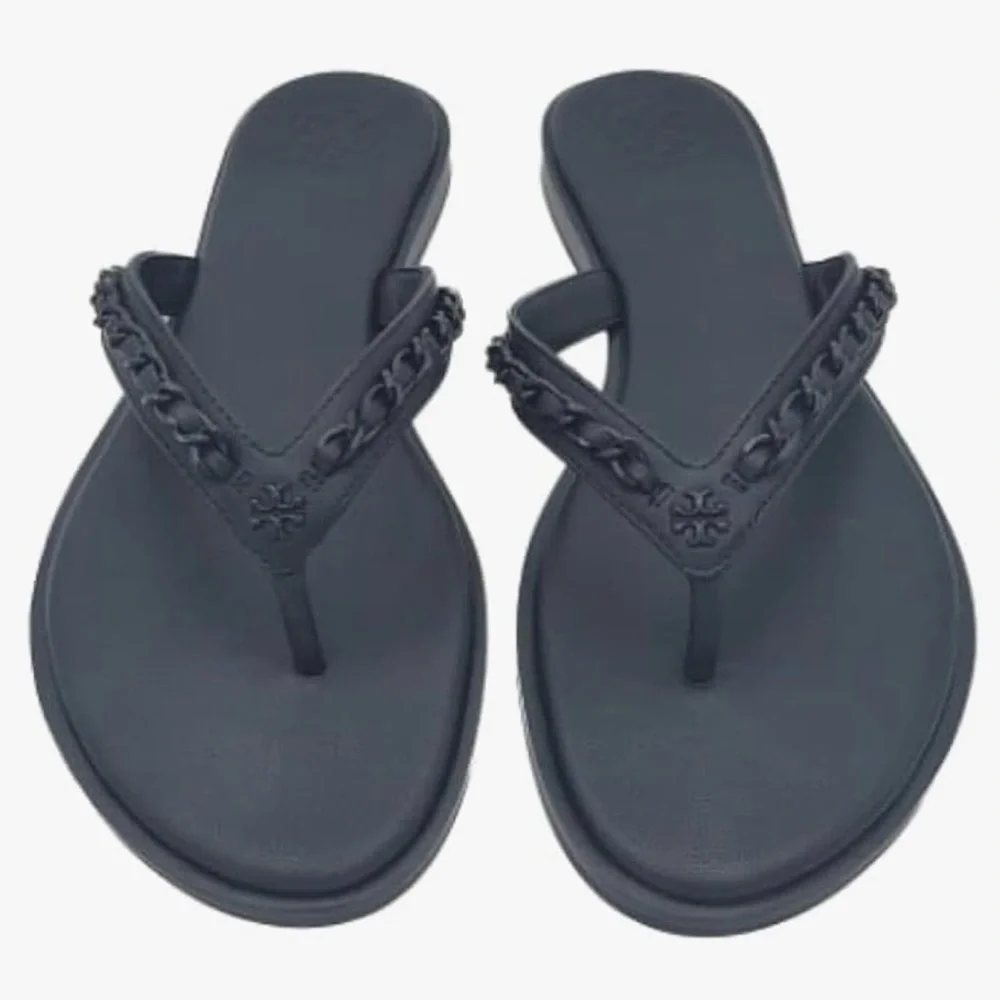 Tory Burch Everly Chain Thong Paris Nappa Women's Sandal sz 7