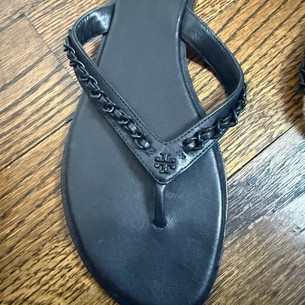Tory Burch Everly Chain Thong Paris Nappa Women's Sandal sz 7