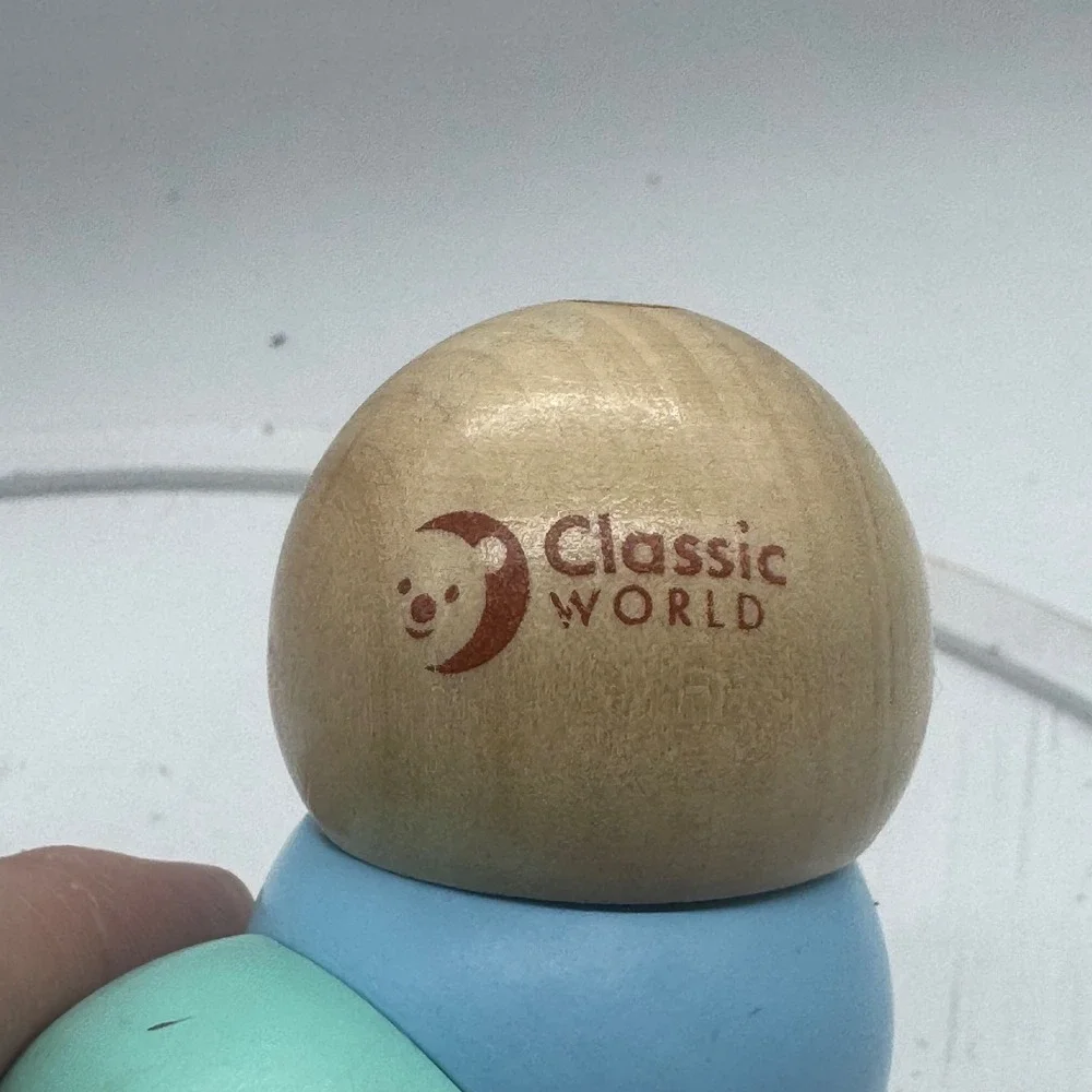 Classic World Wooden Caterpillar Toy Flexible Pastel Twistable Sensory Toddler