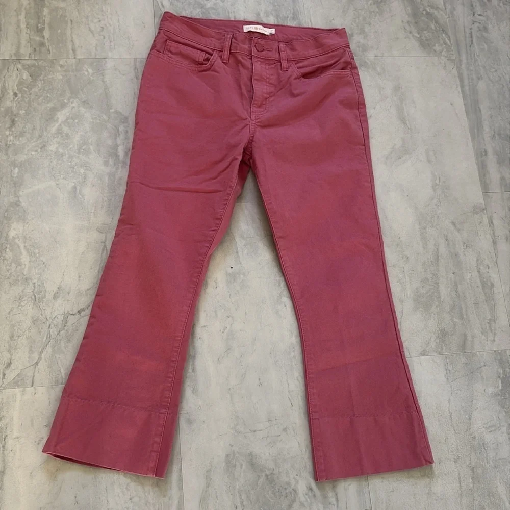 Tory Burch jeans  pants  cropped/ankle  midrise  slight flare leg DUSTY Rose EUC