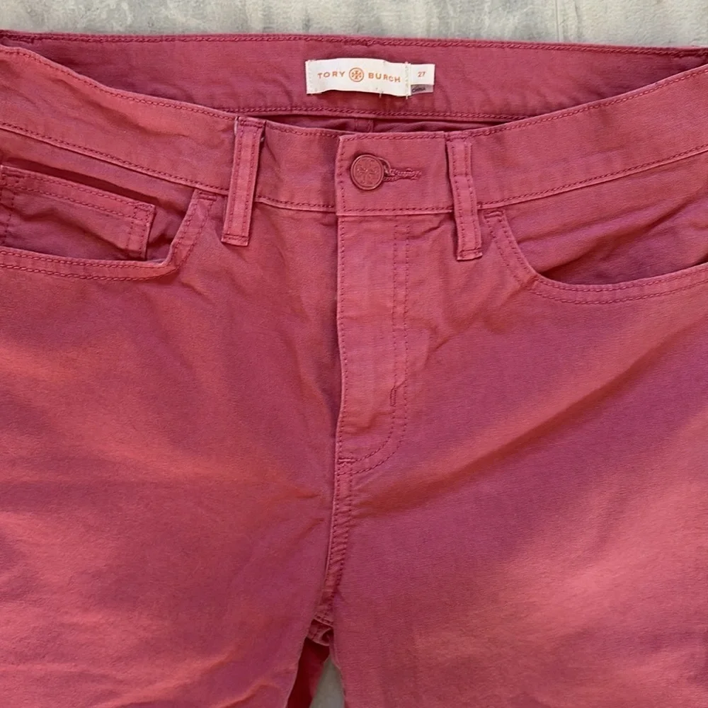 Tory Burch jeans  pants  cropped/ankle  midrise  slight flare leg DUSTY Rose EUC