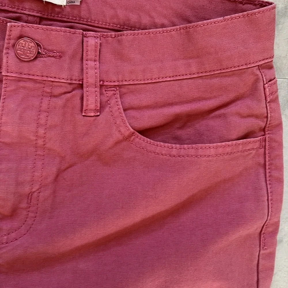 Tory Burch jeans  pants  cropped/ankle  midrise  slight flare leg DUSTY Rose EUC