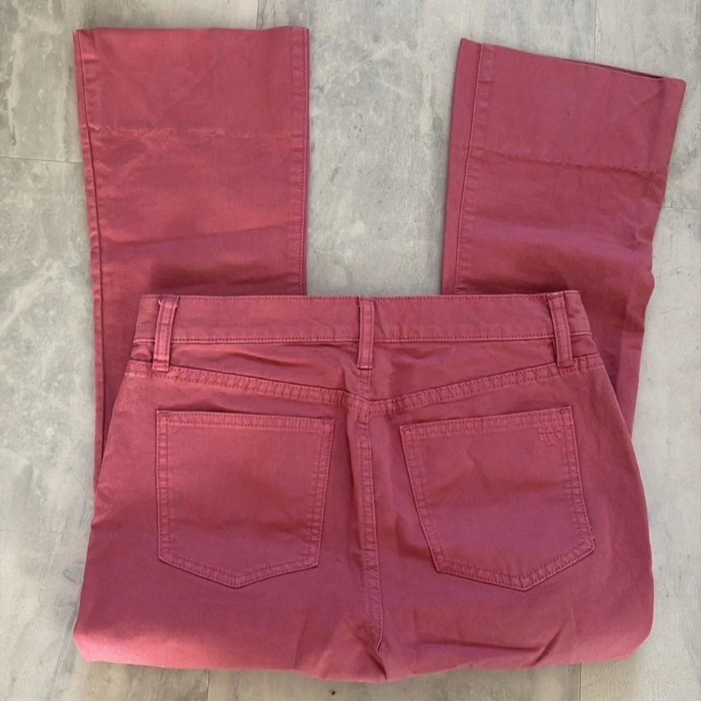 Tory Burch jeans  pants  cropped/ankle  midrise  slight flare leg DUSTY Rose EUC