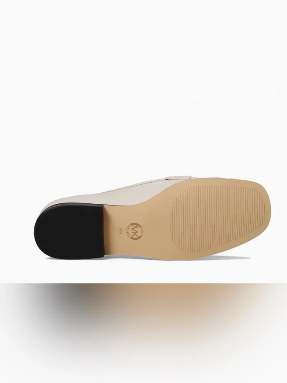 Michael Kors Cream and White Leather Slip-On Loafers