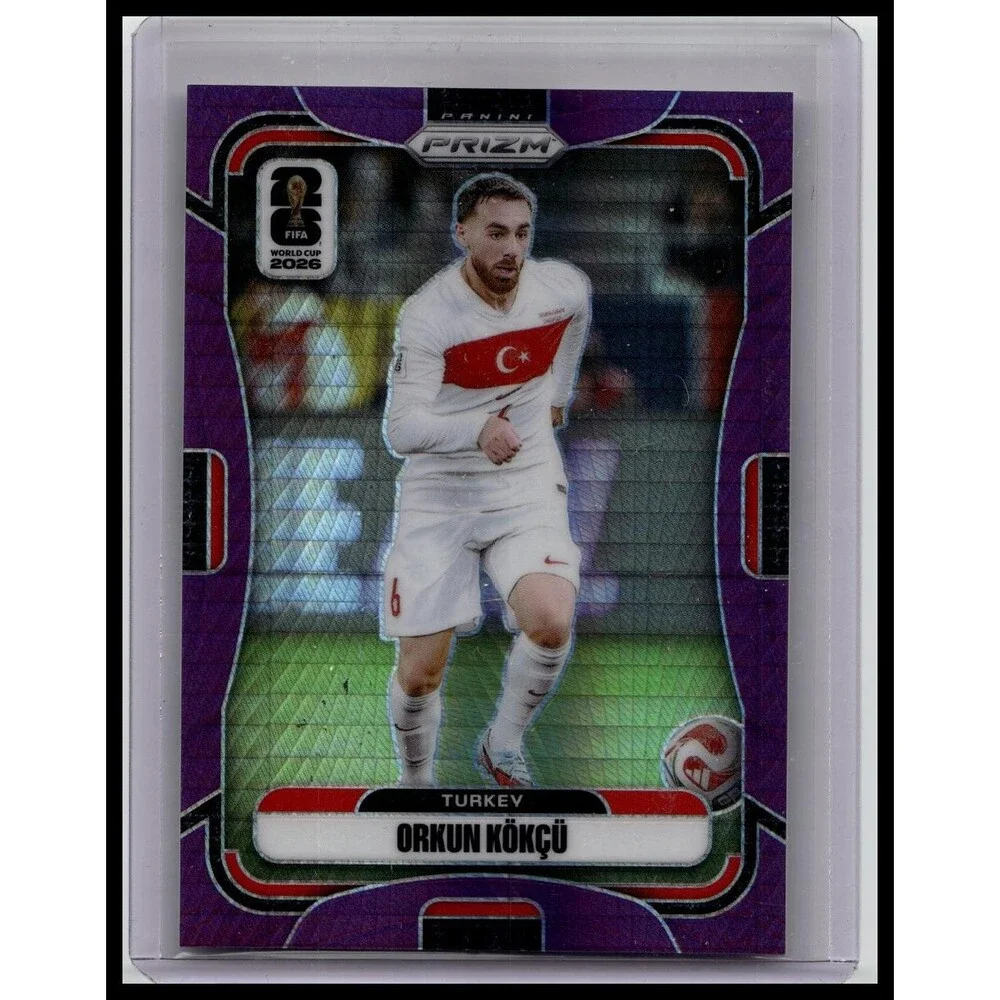 2026 Panini Prizm FIFA World Cup Orkun Kokcu #485 Turkey Purple Hyper Prizm /299