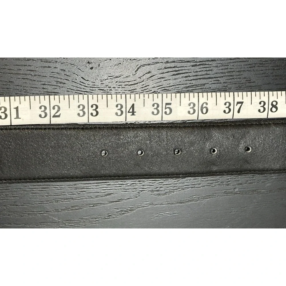 Vintage Talbots 9025 Black Italian Calfskin Leather Belt Women's Large L READ