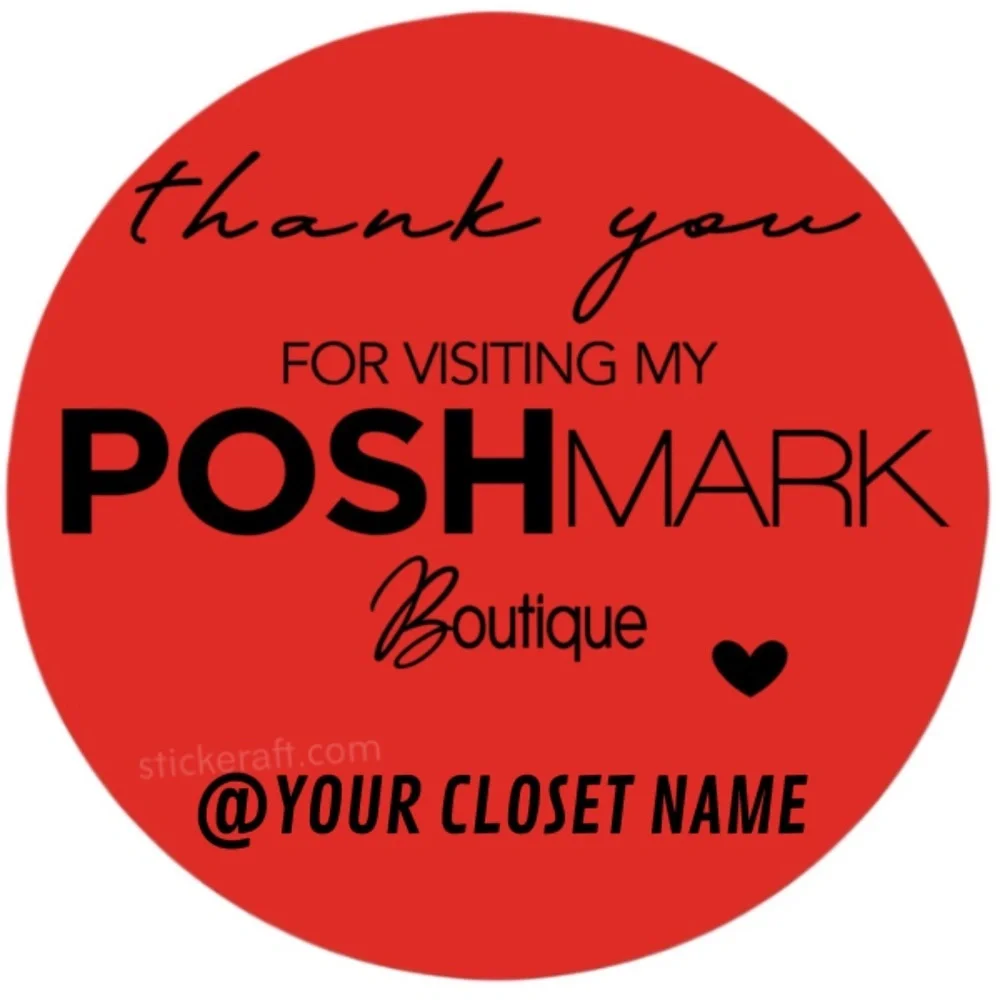 Custom Poshmark Closet Stickers | 2 Inch Round Thank You Labels – STICKERS NEW