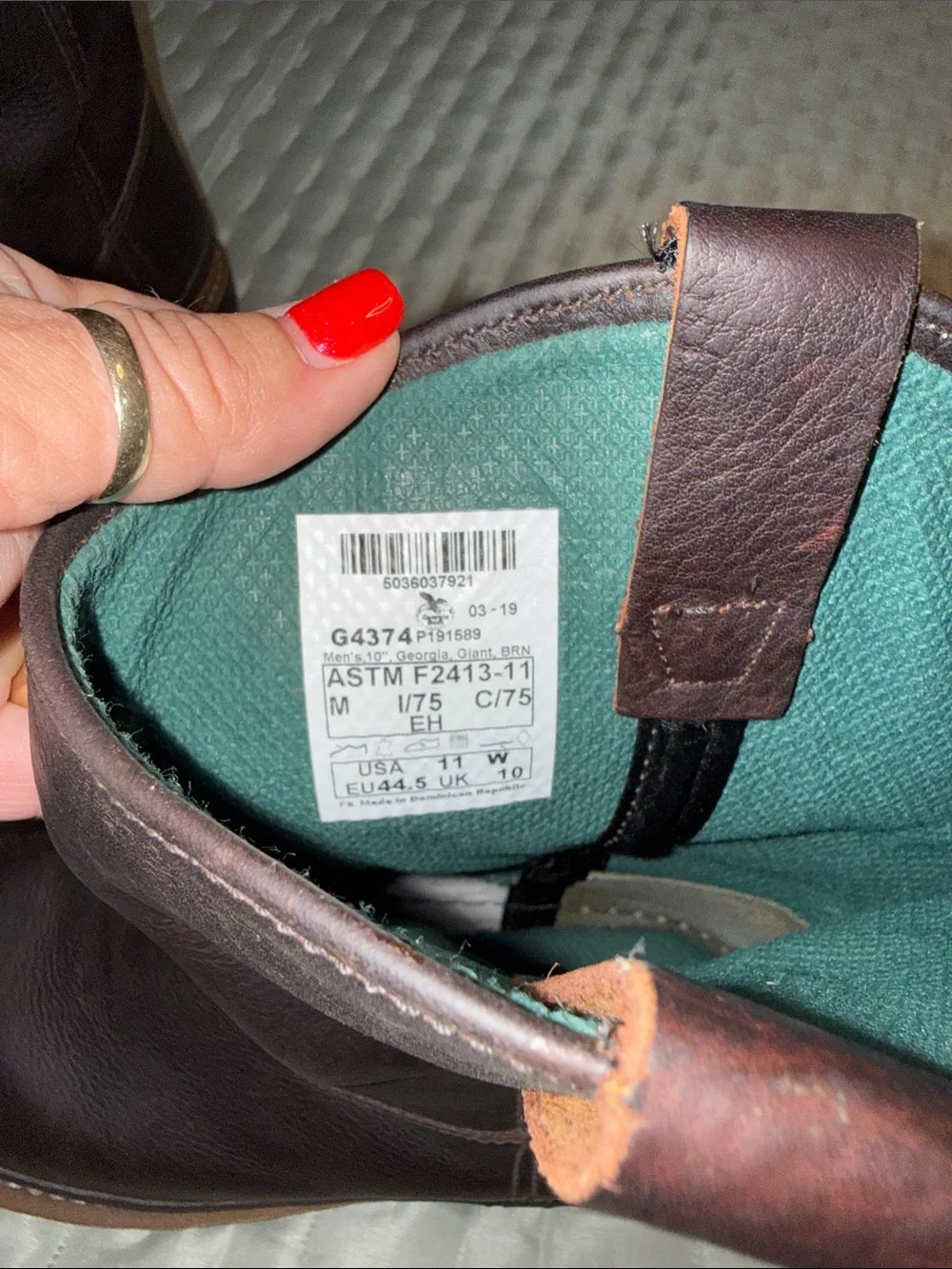 Georgia Boot steeled leather comfortable