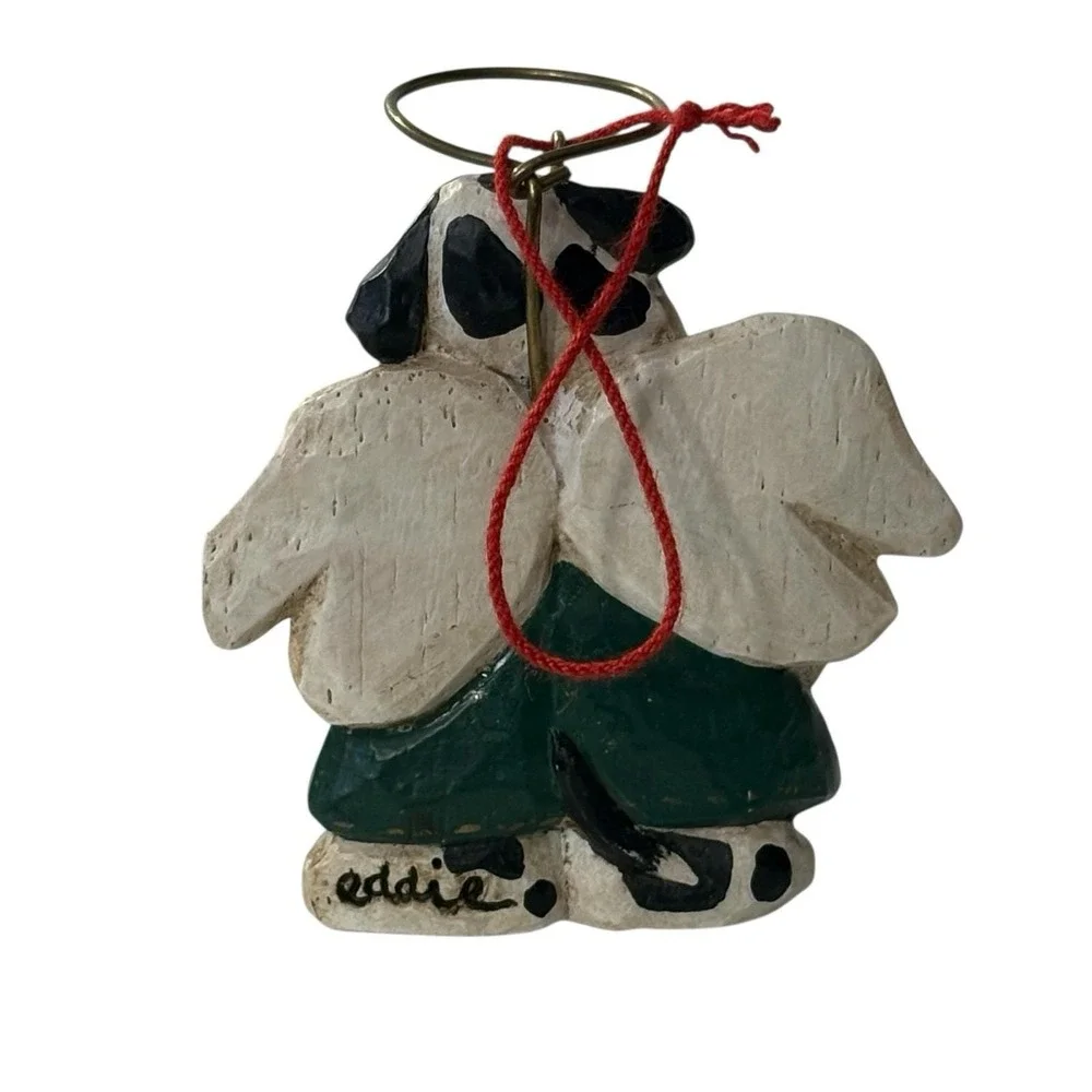 Eddie Walker Dog Angel Christmas Ornament Heart Good‎ Dog Halo Cottage Animal
